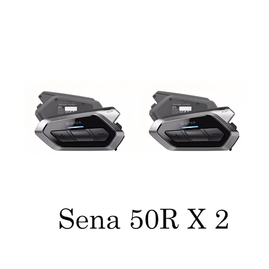Sena 50R 3-Tasten-Motorrad-Bluetooth-Headset mit Sound von Harman Kardon Integriertes Mesh-Intercom-System Premium-Mikrofon und -Lautsprecher